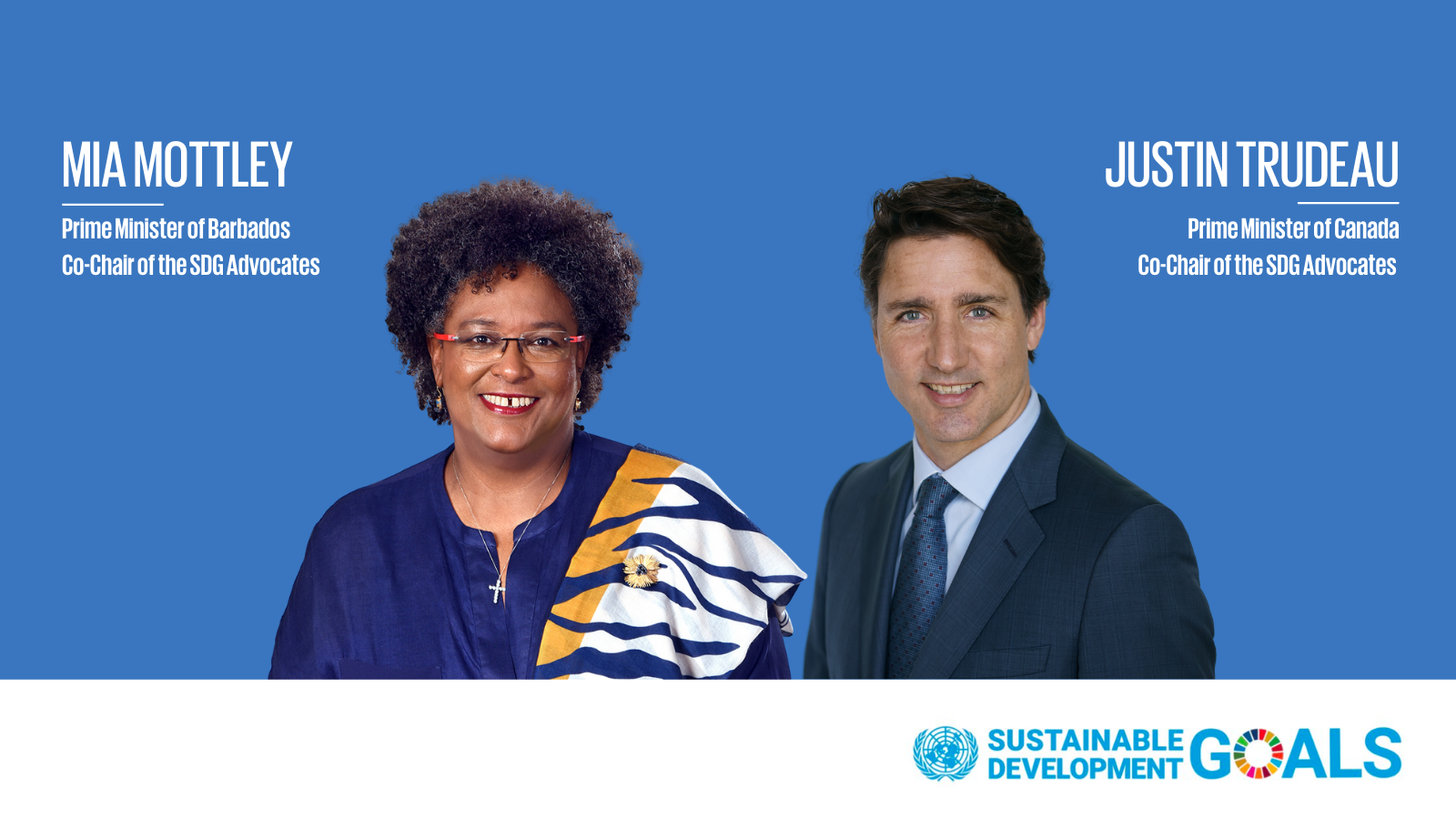 UN Secretary-General António Guterres announces the Prime Minister of Barbados and Prime Minister of Canada as the new Co-Chairs of the SDG Advocates group    