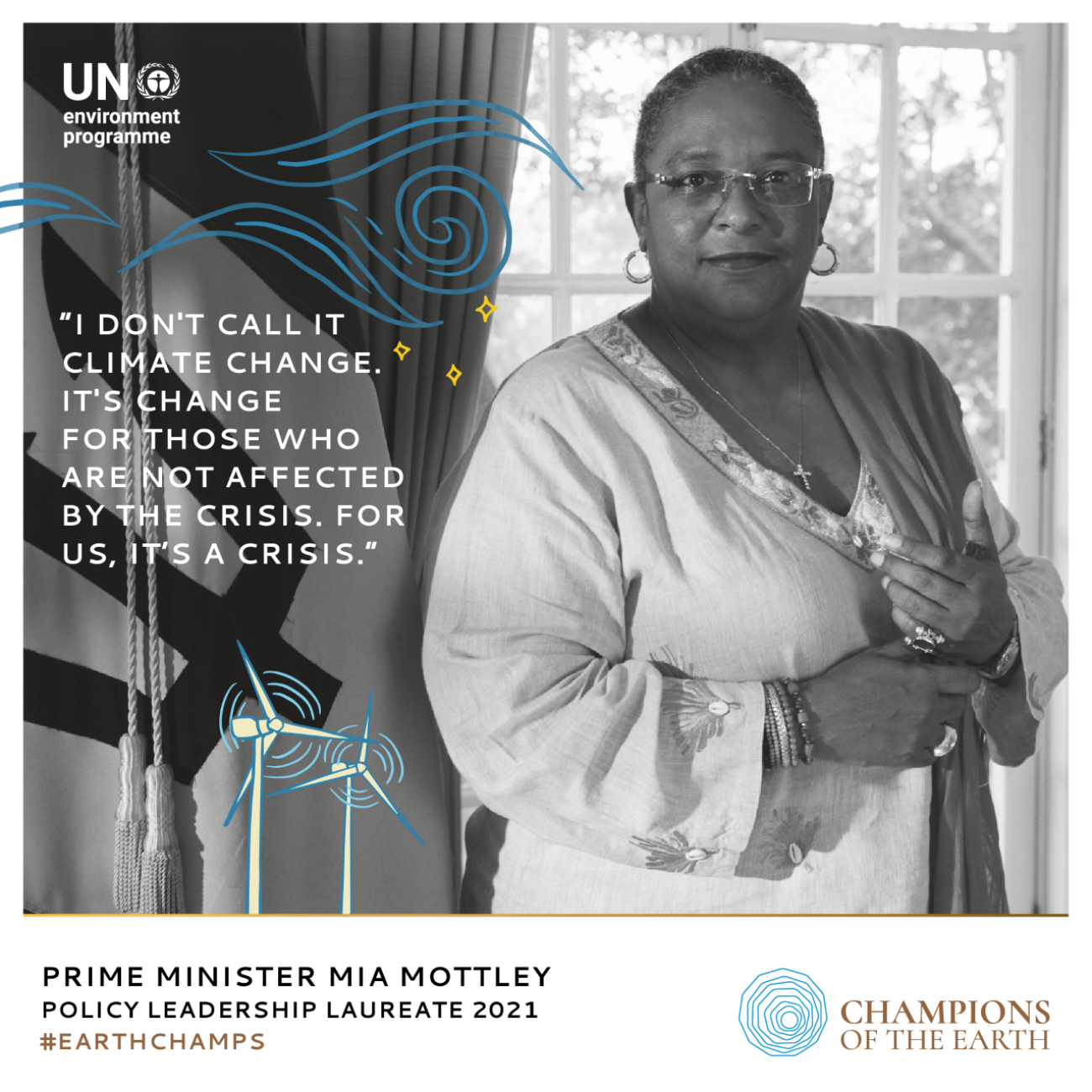 Prime Minister Mottley 2021 Champion of the Earth