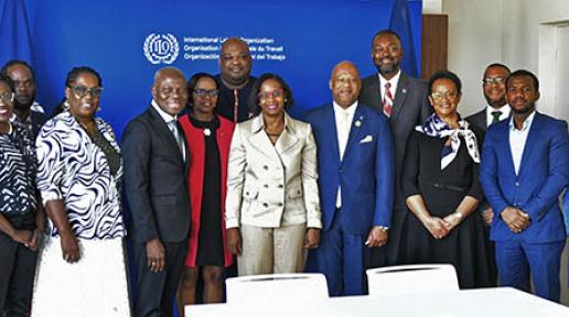 Group Photo of people standing in formal wear