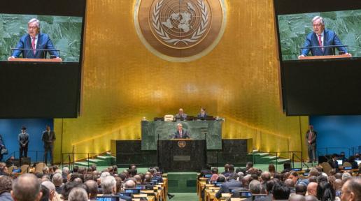 Secretary-General António Guterres addresses the opening of the general debate of the UN General Assembly’s 78th session.