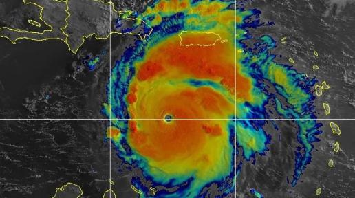 Satellite image of Hurricane Beryl 