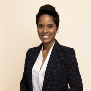 portrait of woman smiling in business wear