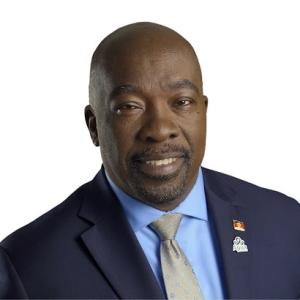 portrait of smiling man on a white background